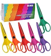 UCEC Craft Scissors Decorative Edge, 6 Pack Extended Crafting Scissors, Pattern Scissors with Dif...
