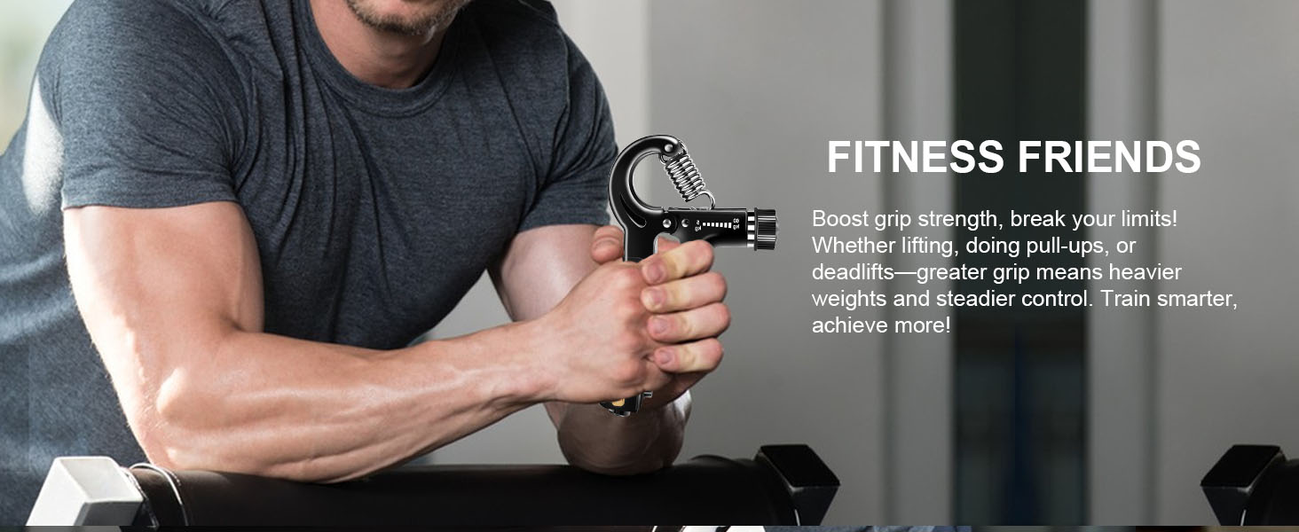 Grip Strength Trainer Kit, Hand Gripper Strengthener