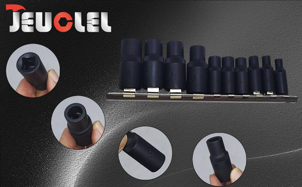 Tap Socket Wrench Set 1/4”3/8”Drive External Tap Socket Adapter Torx Socket Set Screw Tapping Socket