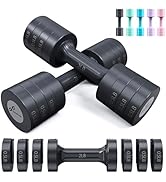 Adjustable Dumbbells Hand Weights Set: Sportneer 5 lb Dumbbell Set of 2 Each 2lb 3lb 4lb 5lb Free...