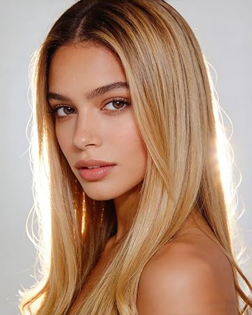 Sleek straight hair
