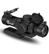CVLIFE JackalHowl 4x30 Compact Rifle Scope with 30mm Offset Scope Mount, Illuminated Reticle Fixe...