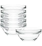 Iyulania 1.5 oz Clear Glass Bowl, Mini Prep Dish for Salt and Spices, Dishwasher and Microwave Sa...