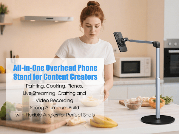 Overhead phone stand