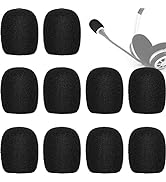 ChromLives Lapel Headset Microphone Windscreens Foam Covers Microphone Covers Mini Size Color Bla...