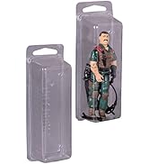EVORETRO Loose Action Figure Display Case [50-Pack] Retro Plastic Blister Protective Case for 3.7...