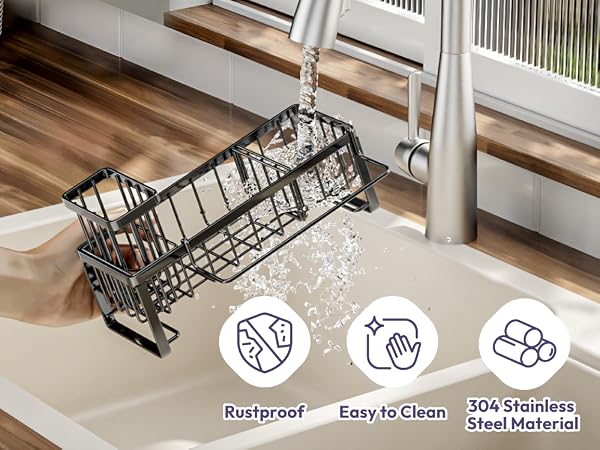 Sponge Holder for Kitchen Sink Sink Caddy Kitchen Sponge Caddy Organizer