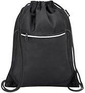 HOLYLUCK Drawstring Backpack Small Gym Bag with Mesh Pockets String Bag Backpack for Men Women, B...