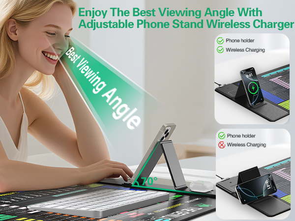 office mouse pad with phone holder