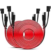 Nilight 2PCS 12FT SAE to SAE Extension Cable DC Extension Cord 16AWG 2 Pin Wire Harness with 12V-...