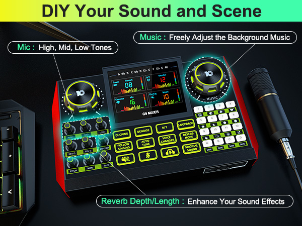 sound effects board gaming audio mixer bluetooth mixer