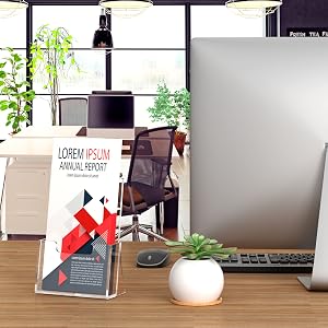 acrylic brochure holder for table