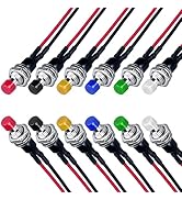 DMWD 12-Pack 1A 250VAC 7mm Mini Momentary Push Button Switch 2Pins with Pre-soldered Wire SPST No...