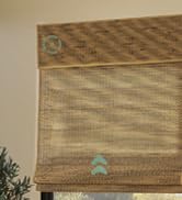 Yoolax Motorized Bamboo Roman Shades with Remote, Smart Roman Shades for Indoor Windows, Automati...