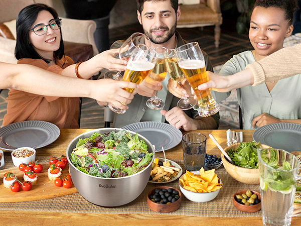 stainless steel salad spinner
