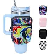 flewfun Water Bottle Bag Compatible with Stanley 30/40 oz Tumbler Accessories, Water Bottle Bag w...