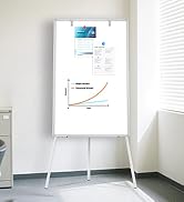 Magnetic Whiteboard Easel 36x24 Height Adjustable Dry Erase Board with Stand Large white board