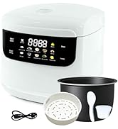 2L Mini Protable Rice Cooker,5 Cups Cooked/3 Cups Uncooked, 400W Non-Stick Rice Maker, 24 hours T...