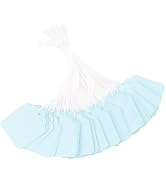 joycraft 200Pcs Price Tags with String Attached, 1.4x1.8 inch Paper Hang Tags with String, Blue J...