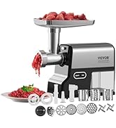 VEVOR Meat Grinder, 4.2 Lbs/Min Capacity Electric Meat Grinders with Blade, Grinding Plate, Sausa...