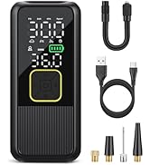 Tire Inflator Portable Air Compressor - 150PSI Air Pump for Car Tires, Bikes, Motorcycles & More ...