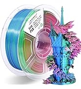 LOCYFENS PLA Filament 1.75mm, Silk Rainbow Color PLA Filament, Tri Color 3D Printer Filament Red ...