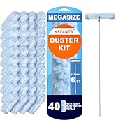 KeFanta Duster Kit with 6 ft Extendable Handle, 40pcs