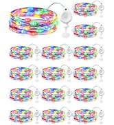 Brightown 14 Pack Multicolor LED Fairy Lights Battery Operated String Lights, 7ft 20LED Waterproo...