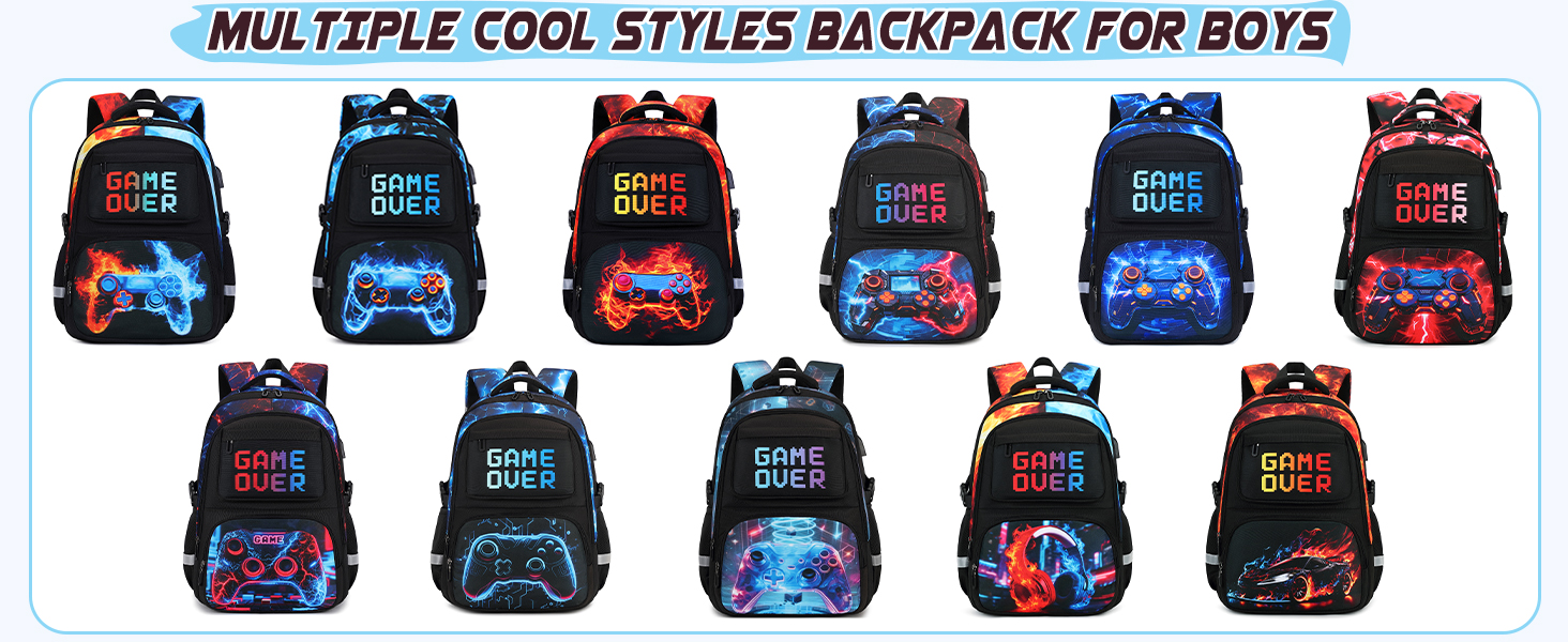3PCS School Backpack for Boys