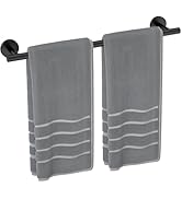 Luxbaro Matte Black Towel Bar 24 Inch, Thicken Towel Rack for Bathroom Wall, SUS304 Stainless Ste...
