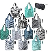 BeeGreen Reusable Grocery Bags Lightweight Durable Shopping Bags Washable Foldable 12 Pack Xlarge...