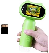 TINYLENS GreenPeek Microscope for Kids with 2" Screen 1000x Portable Pocket Digital Kids Mini Sco...