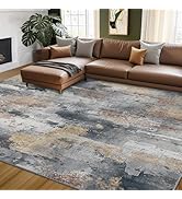 RELEANY Washable Area Rugs 5'x7' Non-Slip Modern Abstract Soft for Living Room Entryway Bedroom N...