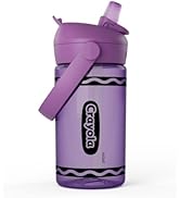 CamelBak Crayola Thrive Flip Straw Kids Bite Valve Tritan Renew Water Bottle Violet, 14oz