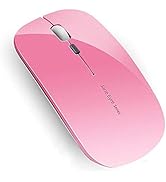 Uciefy Q5 Slim Rechargeable Wireless Mouse, 2.4G Portable Optical Silent Ultra Thin Wireless Comp...