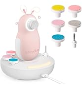 MelodySusie Baby Electric Nail File Kit, PC20F Rechargeable &amp; Safe Nail Trimmer with Night Light,...