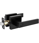 HOSOM Black Privacy Door Handles with Lock, Keyless Interior Door Handle for Bedroom Bathroom, Mo...