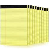 10 Pack Yellow Legal Pads 8.5 x 11.75 College Ruled Note Pads Lined Writing Paper Pads Narrow Rul...