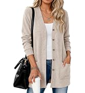 LILLUSORY Lightweight Long Cardigan for Women Fall Outfits | Soft-touch Knit, Classic V-neck Butt...