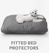 Paw Inspired Waterproof Fitted Cover for Dog Bed | Washable Bed Protector for Dog Mattress | Rem...