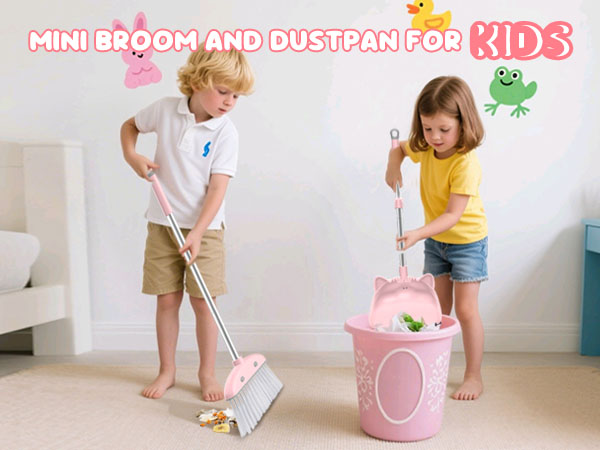 Mini Broom with Dustpan for Kids