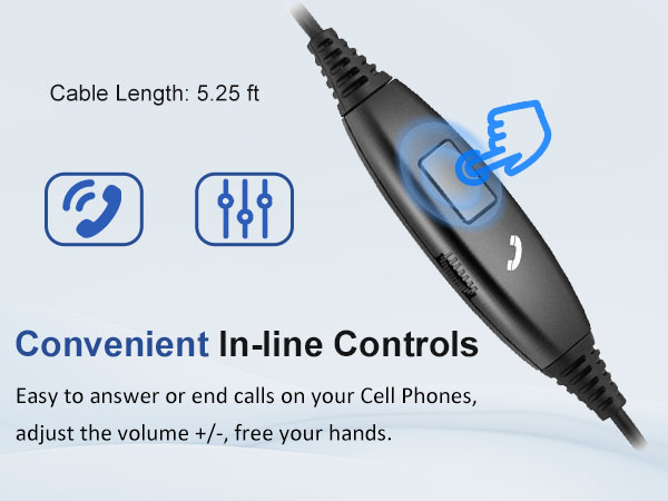 Easy to answer or end calls on your Cell Phones, adjust the volume +/-, free your hands.