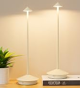 beige led table lamp rechargeable