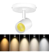 VANoopee 5-Color Dimmable Ceiling Spotlight Flush Mount Adjustable Directional LED Spot Lights In...