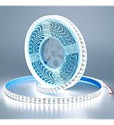 KXZM 24V 32.8ft/10M Double Row LED Strip Light Cool White 6000K 2400LEDs 2835SMD 160W High Bright...
