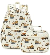 LOIDOU Kids Backpack with Lunch Box Set, Toddler Preschool Boy Backpack with Chest Strap Kinderga...