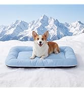 ZOMISA Cooling Dog Bed Q-MAX >0.5, Cooling Crate Mat for Large Dogs, Cold Kennel Pad with Chill B...