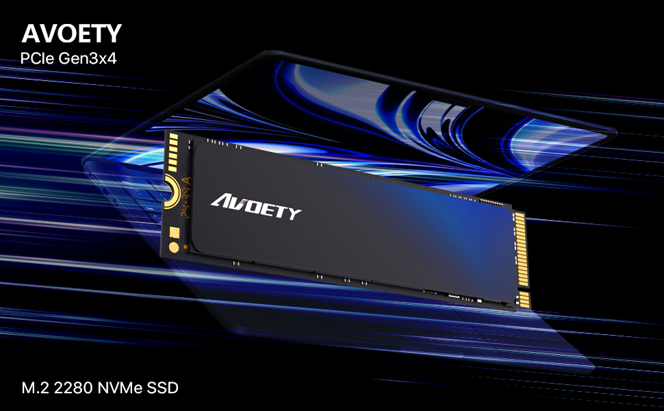 AVOETY PCIe Gen3x4 M.2 2280 NVMe SSD product rendering