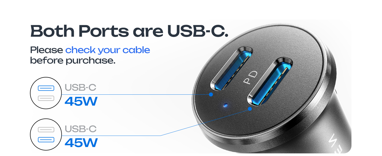 car charger usb c fast charge