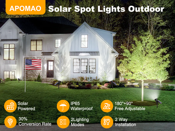 APOMAO Solar Spot Lights Outdoor